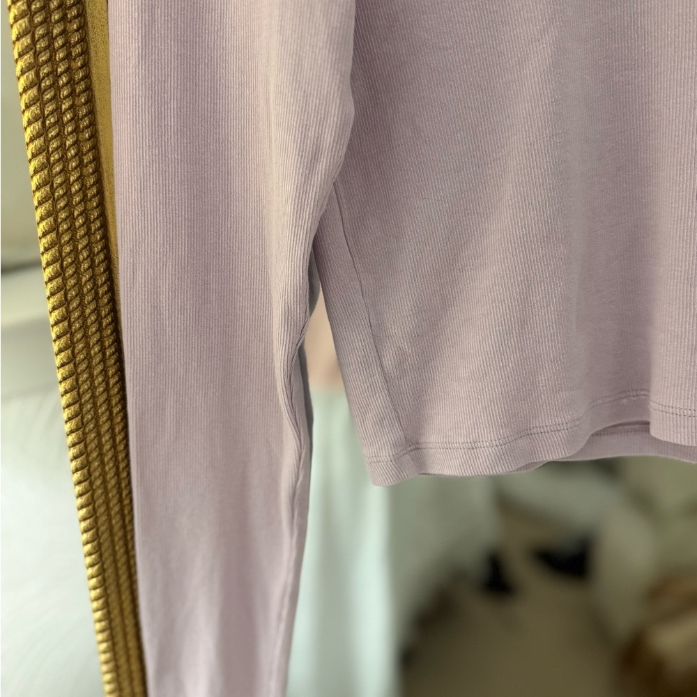 TNA Lavender Cropped Long-Sleeve Crewneck Top - Picture 3 of 12